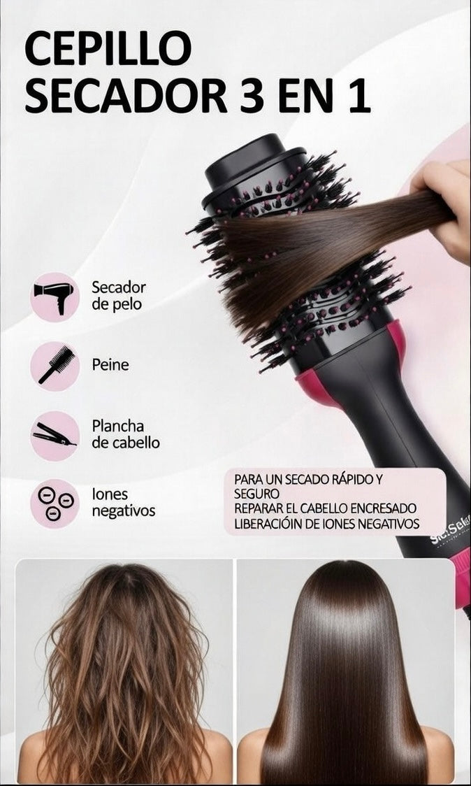 Cepillo Secador Alisador - LA ROSÉ