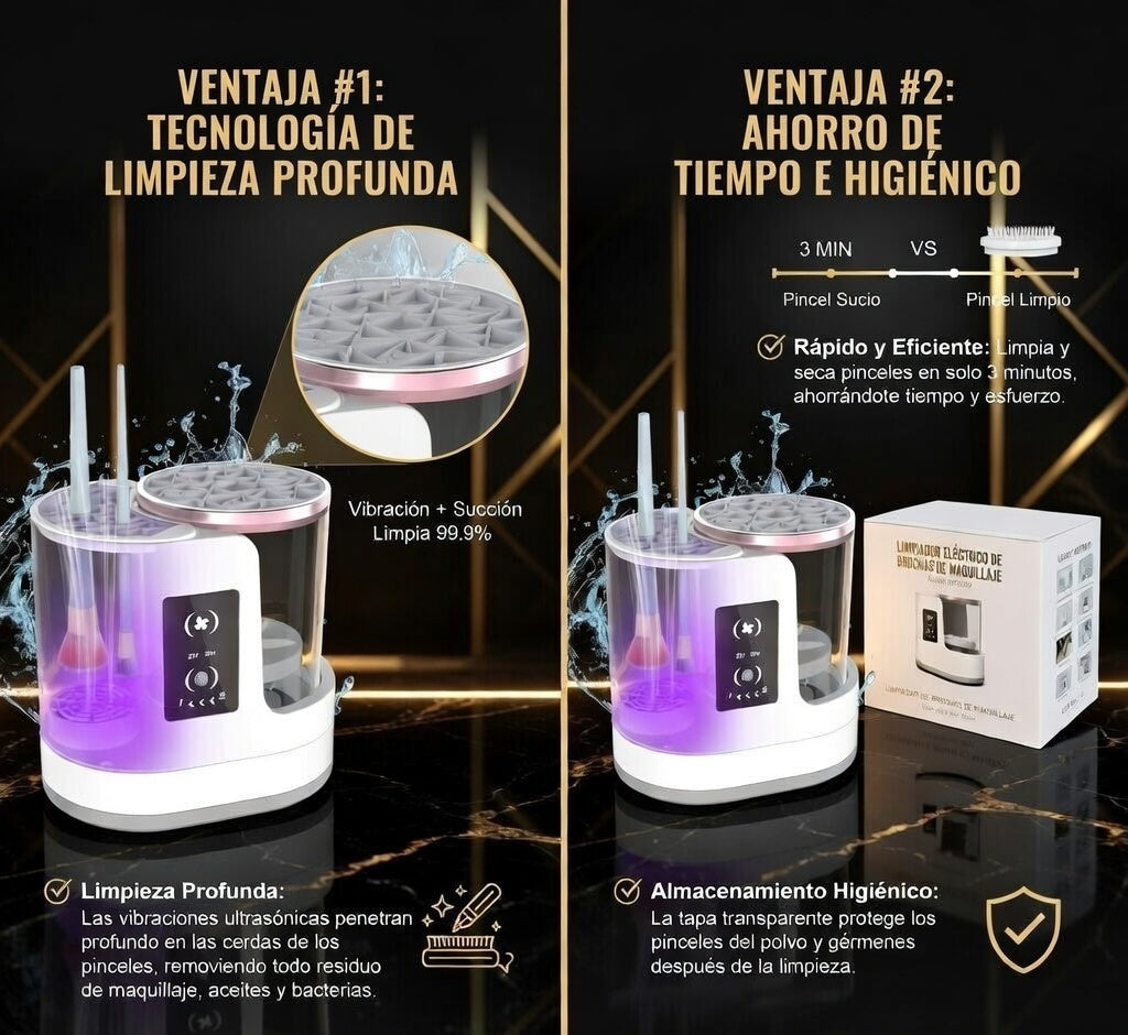 Limpiador/Secador de brochas eléctrico - LA ROSÉ