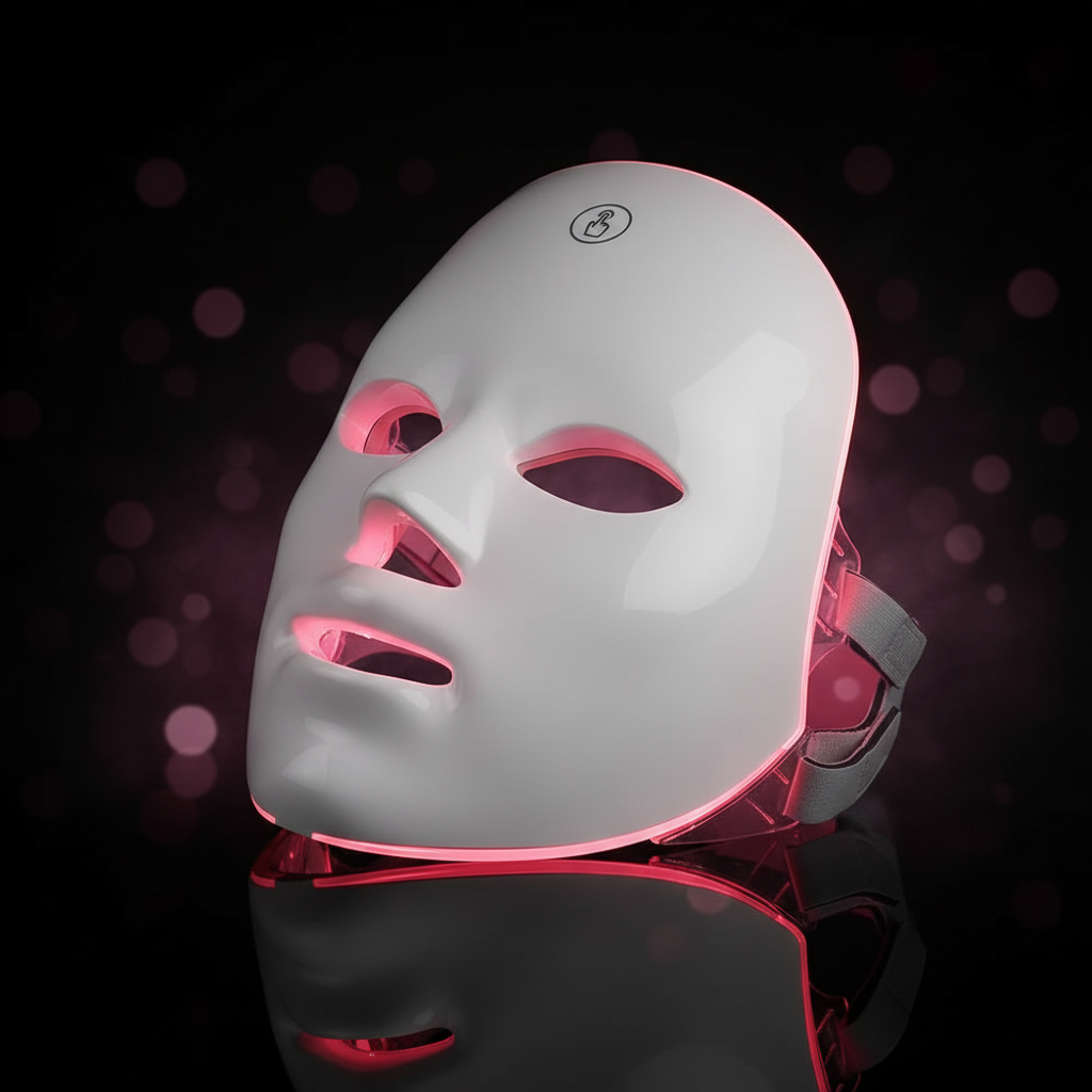 Máscara facial LED recargable de 7 colores