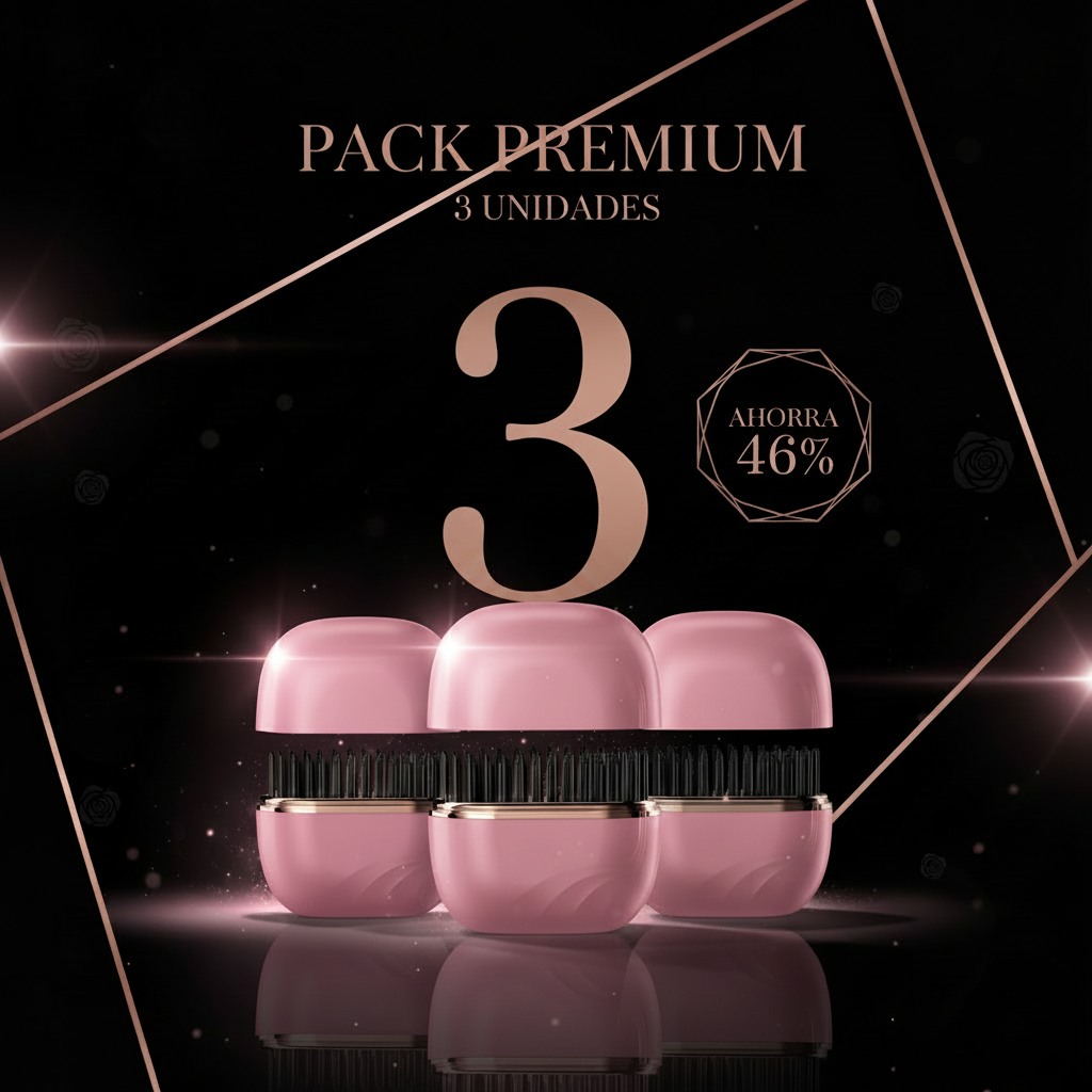Paquete Premium - 3 Peines Rosas
